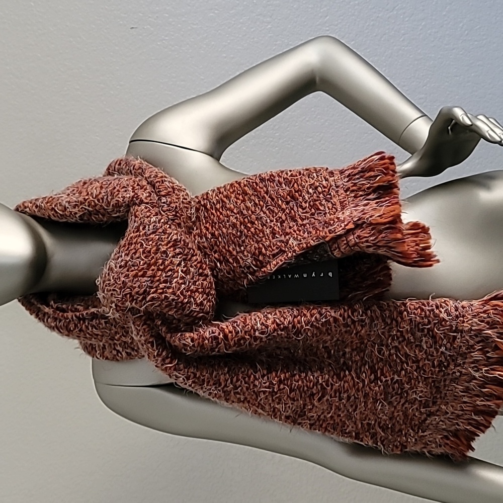 Bryn Walker Thistle Fringed Wrap Scarf One Size $158